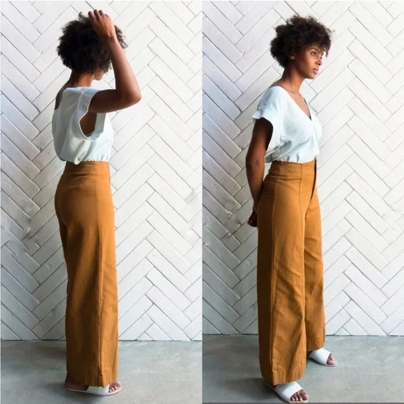 esby | Lucia wide leg canvas pant - Picture 2 of 11